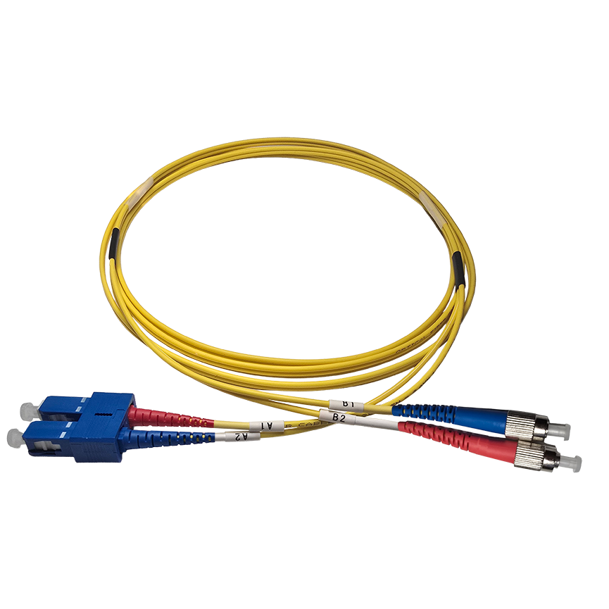 Fibersnor FC/UPC - SC/UPC - Duplex - Gul