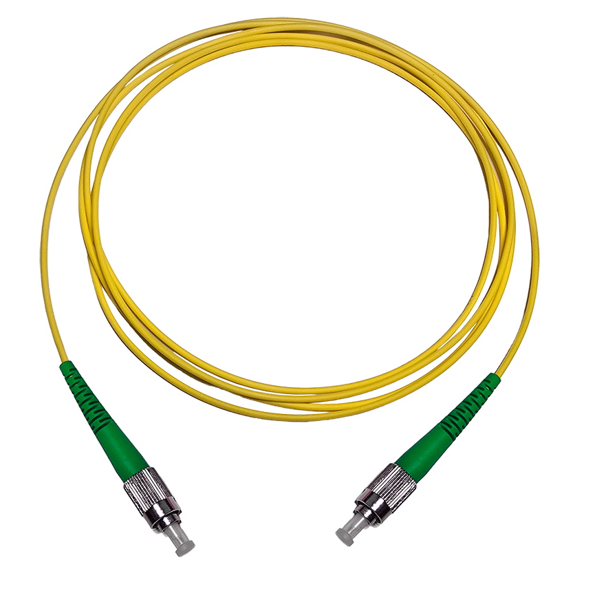 Fibersnor FC/APC - FC/APC - Simplex - Gul