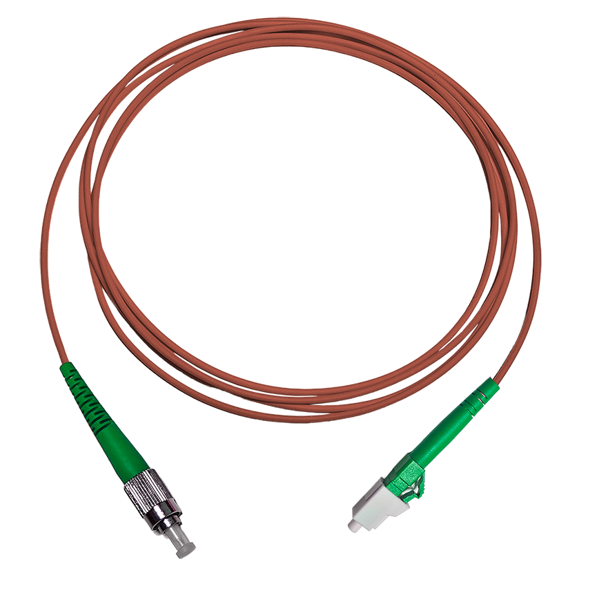 Fibersnor LC/APC - FC/APC - Simplex - Rød