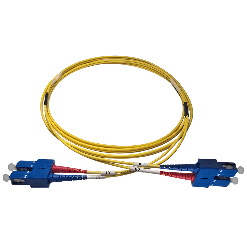 Fibersnor SC/UPC - SC/UPC - Duplex - Gul